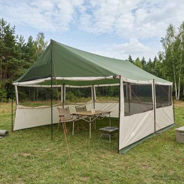 Tenda Familiare Verde 450 x 400 x 265 cm Poliestere e Acciaio