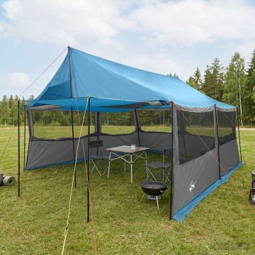 Tenda Familiare Blu 450 x 400 x 265 cm Poliestere e Acciaio