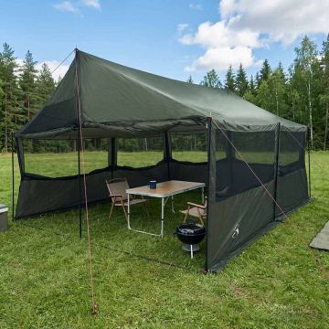 Tenda Familiare con tetto Verde militare 450 x 400 x 265 cm