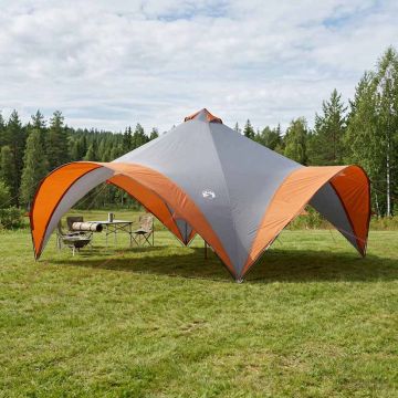 Tenda Party con tetto Grigio e arancione 600 x 600 x 400 cm