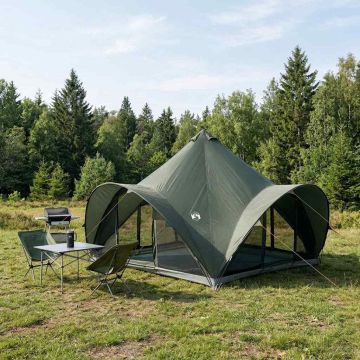 Tenda Tipi Verde militare 6 persone Poliestere e Acciaio