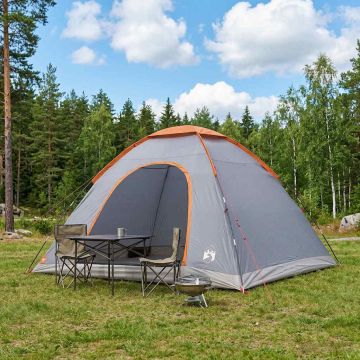 Tenda da campeggio 6 persona Grigio e arancione