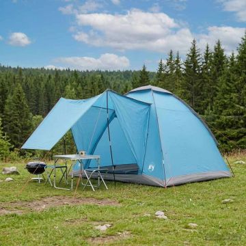 Tenda da campeggio 2 persona Blu Poliestere e Acciaio
