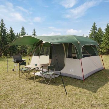 Tenda a tunnel Verde 427 x 305 x 205 cm Poliestere e Acciaio