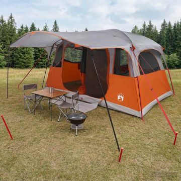 Tenda a tunnel con tetto Grigio e arancione 427 x 305 x 205 cm
