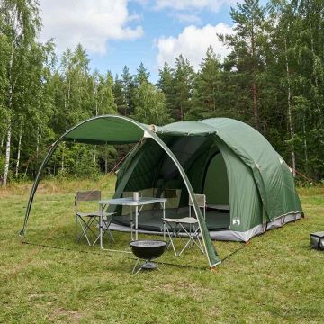 Tenda a tunnel 370 x 275 x 210 cm Verde Poliestere e Acciaio