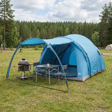 Tenda a tunnel 370 x 275 x 210 cm Blu Poliestere e Acciaio