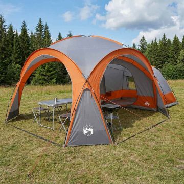 Tenda Laterale con tetto Grigio e arancione 410 x 410 x 250 cm