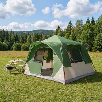 Tenda Istantanea Verde 365 x 380 x 200 cm Poliestere e Acciaio