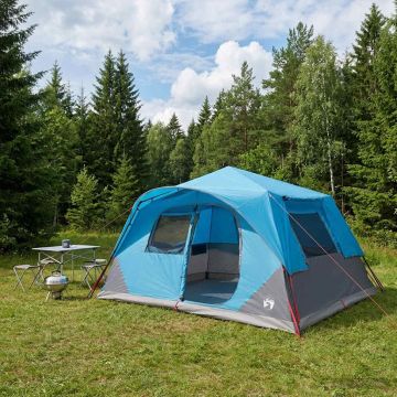 Tenda Istantanea 10 persona Blu Poliestere e Acciaio