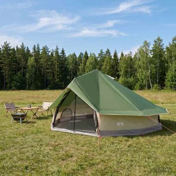 Tenda Tipi 20 persona Verde Poliestere e Acciaio