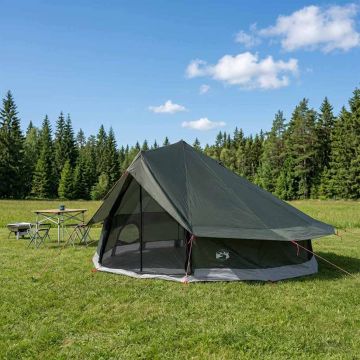 Tenda Tipi 20 persona Verde militare Poliestere e Acciaio