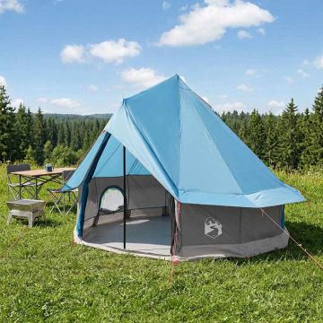 Tenda Tipi 4 persona Blu Poliestere e Acciaio
