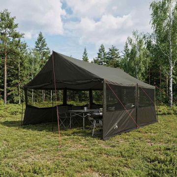 Tenda Familiare con tetto Marrone grigio 450 x 400 x 265 cm