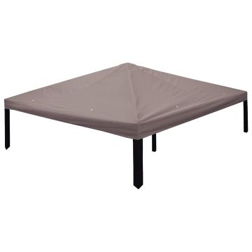 Copertura per Gazebo 300 x 300 cm Tortora Poliestere e Acciaio