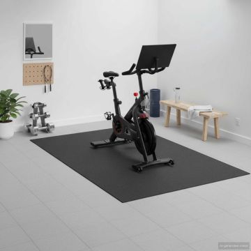 Tappetino di Protezione Sportiva Nero 243 x 152 x 0,6 cm