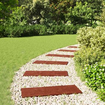 Pietra da Passo 6 pz Rosso 60,5 x 25 x 2 cm Gomma