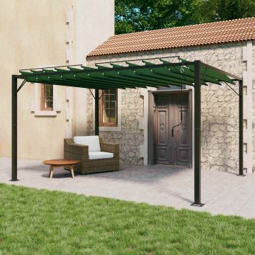 Gazebo con tetto ventilato 3 x 4 x 2,14 m Verde