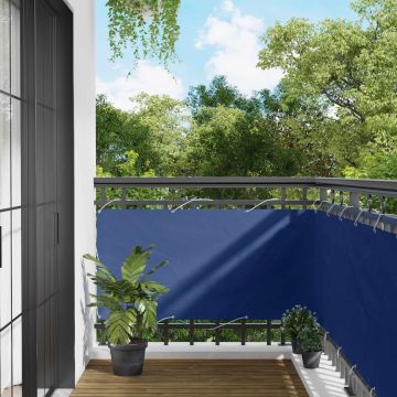 Schermo da balcone 75 x 200 cm Tessuto Oxford Rettangolare Blu