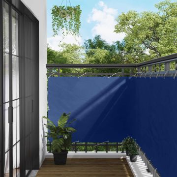 Schermo da balcone 110 x 200 cm Tessuto Oxford Rettangolare Blu