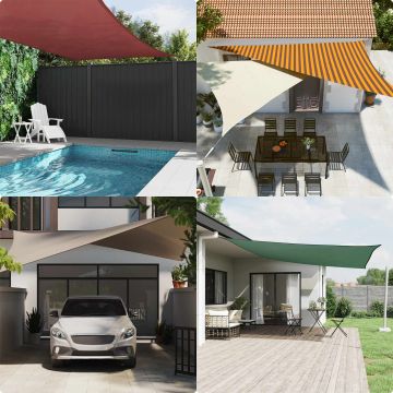 Vela da ombra solare 2 x 2 m 100% Poliestere Oxford Quadrato