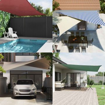 Vela da ombra solare 4 x 4 m 100% Poliestere Oxford Quadrato
