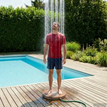 Doccia da Pavimento Giardino WPC e acciaio inossidabile 201