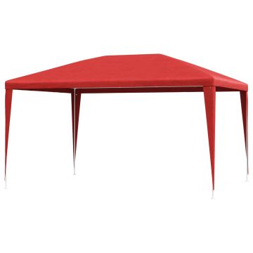 Tenda Party 400 x 300 x 255 cm Rosso PE e Acciaio