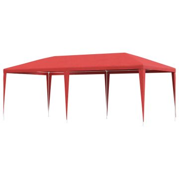 Tenda Party Rosso 600 x 300 x 255 cm PE e Acciaio