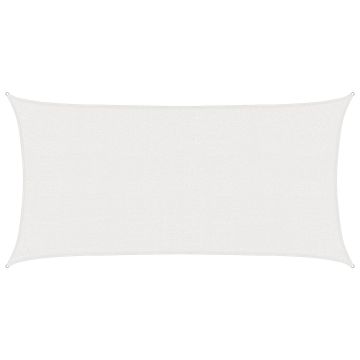 Telo Ombra 2 x 6 m HDPE Rettangolare Bianco