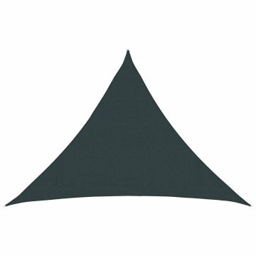 Telo Ombra 7 x 5 x 5 m HDPE Triangolare Verde Scuro