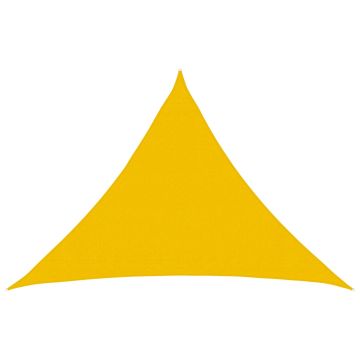 Telo Ombra 7 x 5 x 5 m HDPE Triangolare Giallo