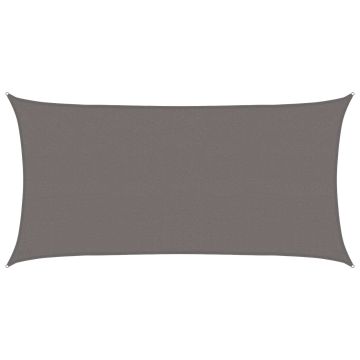 Telo Ombra 2 x 6 m HDPE Rettangolare Grigio Chiaro