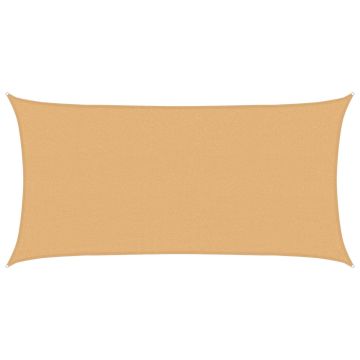 Telo Ombra Rettangolare 2 x 6 m HDPE Sabbia