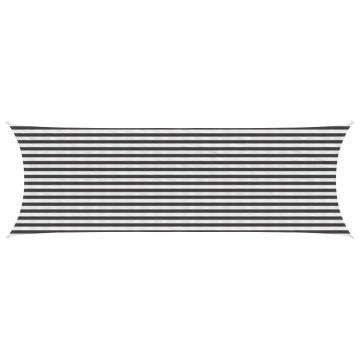 Telo Ombra 2 x 6 m HDPE Rettangolare Antracite e Bianco