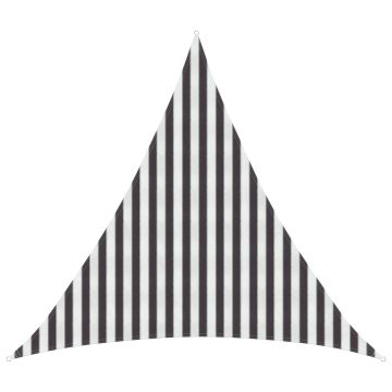 Telo Ombra 3 x 3 x 3 m HDPE Triangolare Antracite e Bianco