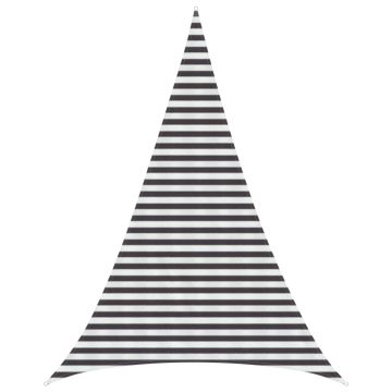 Telo Ombra 4 x 5 x 5 m HDPE Triangolare Antracite e Bianco