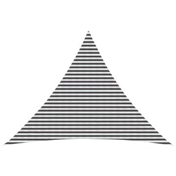Telo Ombra 5 x 5 x 6 m HDPE Triangolare Antracite e Bianco