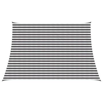 Telo Ombra 4 / 5 x 3 m HDPE Rettangolare Antracite e Bianco