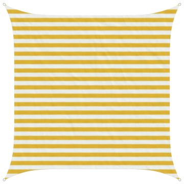 Telo Ombra Giallo e Bianco 2,5 x 2,5 m HDPE
