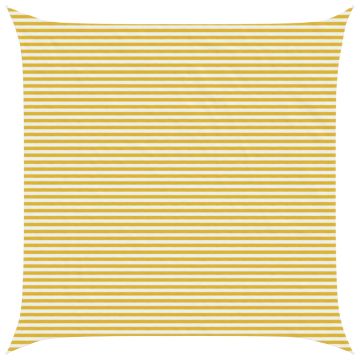 Telo Ombra Giallo e Bianco 7 x 7 m HDPE