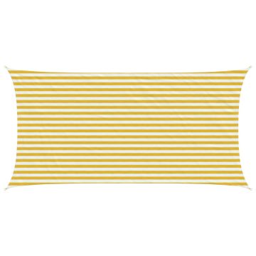 Telo Ombra 2,5 x 4,5 m HDPE Rettangolare Giallo e Bianco