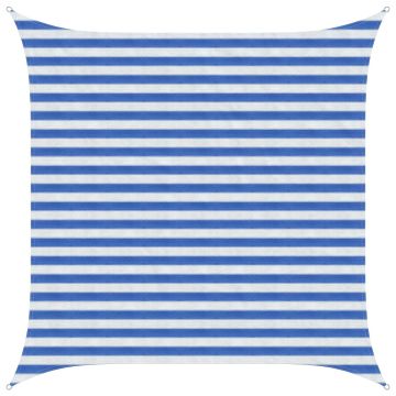 Telo Ombra 2,5 x 2,5 m HDPE Quadrato Blu e Bianco