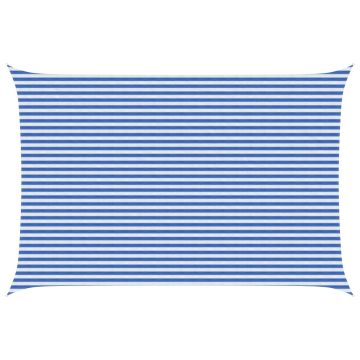 Telo Ombra 4 x 7 m HDPE Rettangolare Blu e Bianco