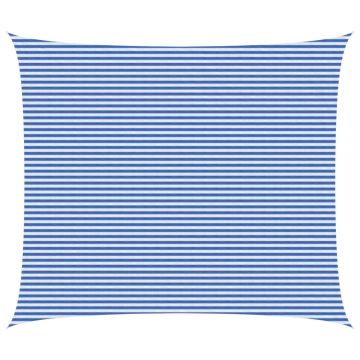Telo Ombra 6 x 7 m HDPE Rettangolare Blu e Bianco