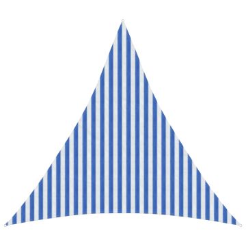 Telo Ombra 3,6 x 3,6 x 3,6 m HDPE Triangolare Blu e Bianco