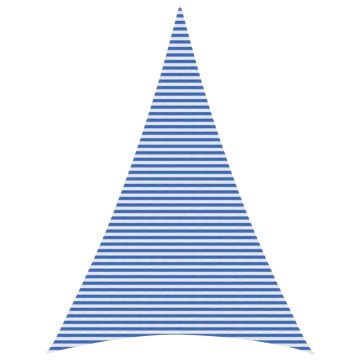 Telo Ombra 5 x 7 x 7 m HDPE Triangolare Blu e Bianco
