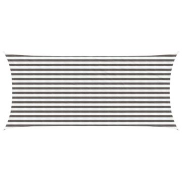 Telo Ombra 2 x 4,5 m HDPE Rettangolare Grigio chiaro e bianco