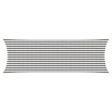 Telo Ombra 2 x 6 m HDPE Rettangolare Grigio chiaro e bianco