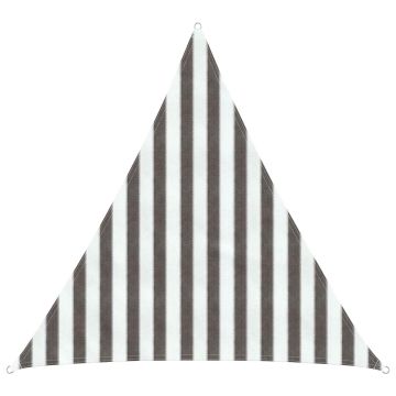 Telo Ombra 2 x 2 x 2 m HDPE Triangolare Grigio chiaro e bianco